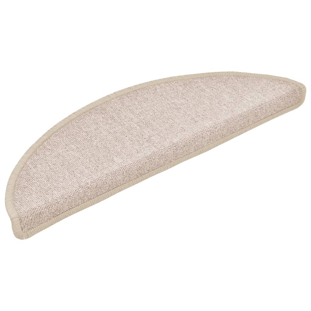 Vidaxl Stair Mats 15 St 56x17x3 cm taupe halvkugle