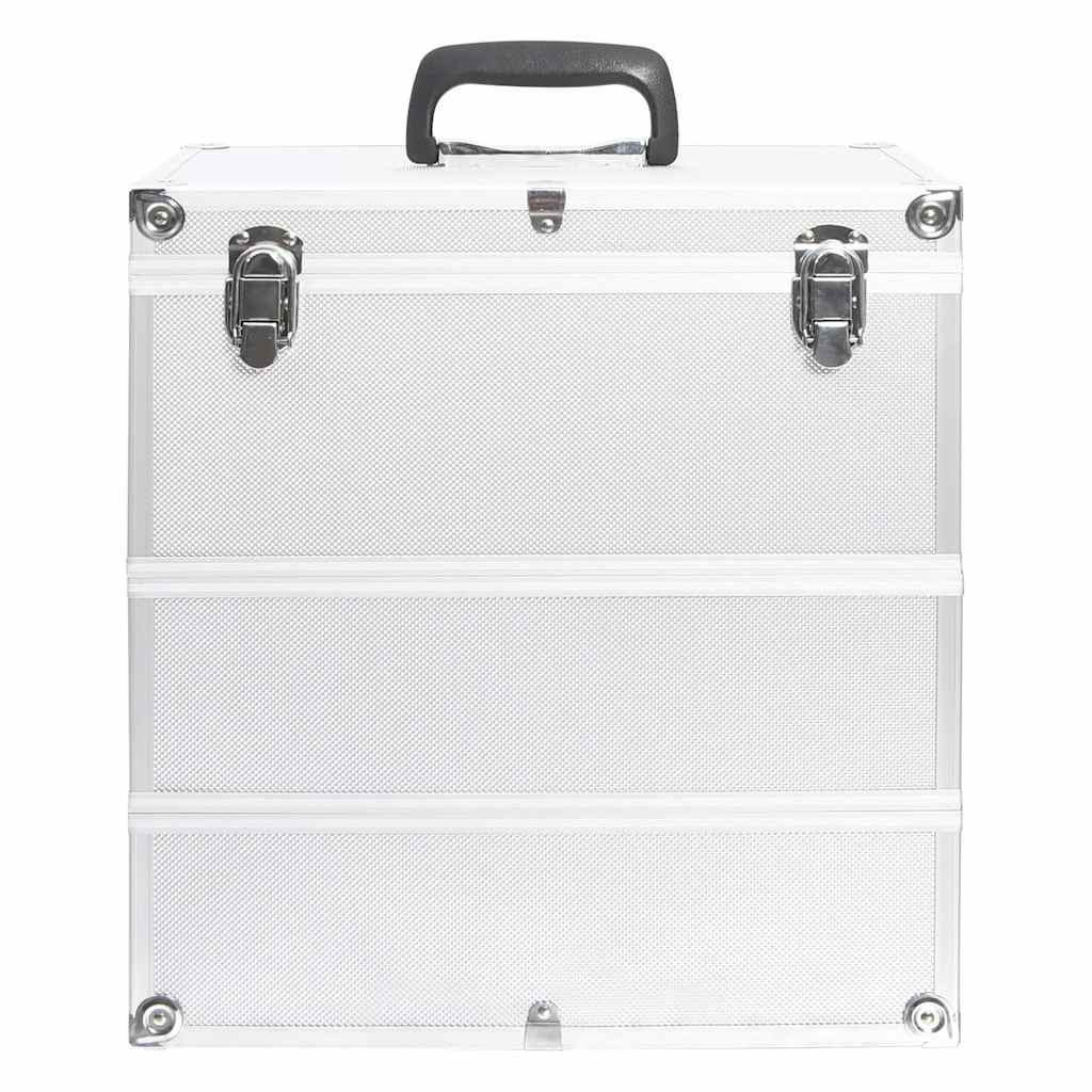 Vidaxl Makeup Suitcase 37x24x40 cm Aluminium Sølvfarvet