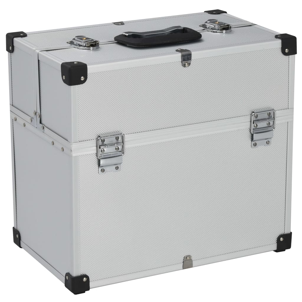 Vidaxl Tool Case 38x22.5x34 cm aluminium sølvfarvet