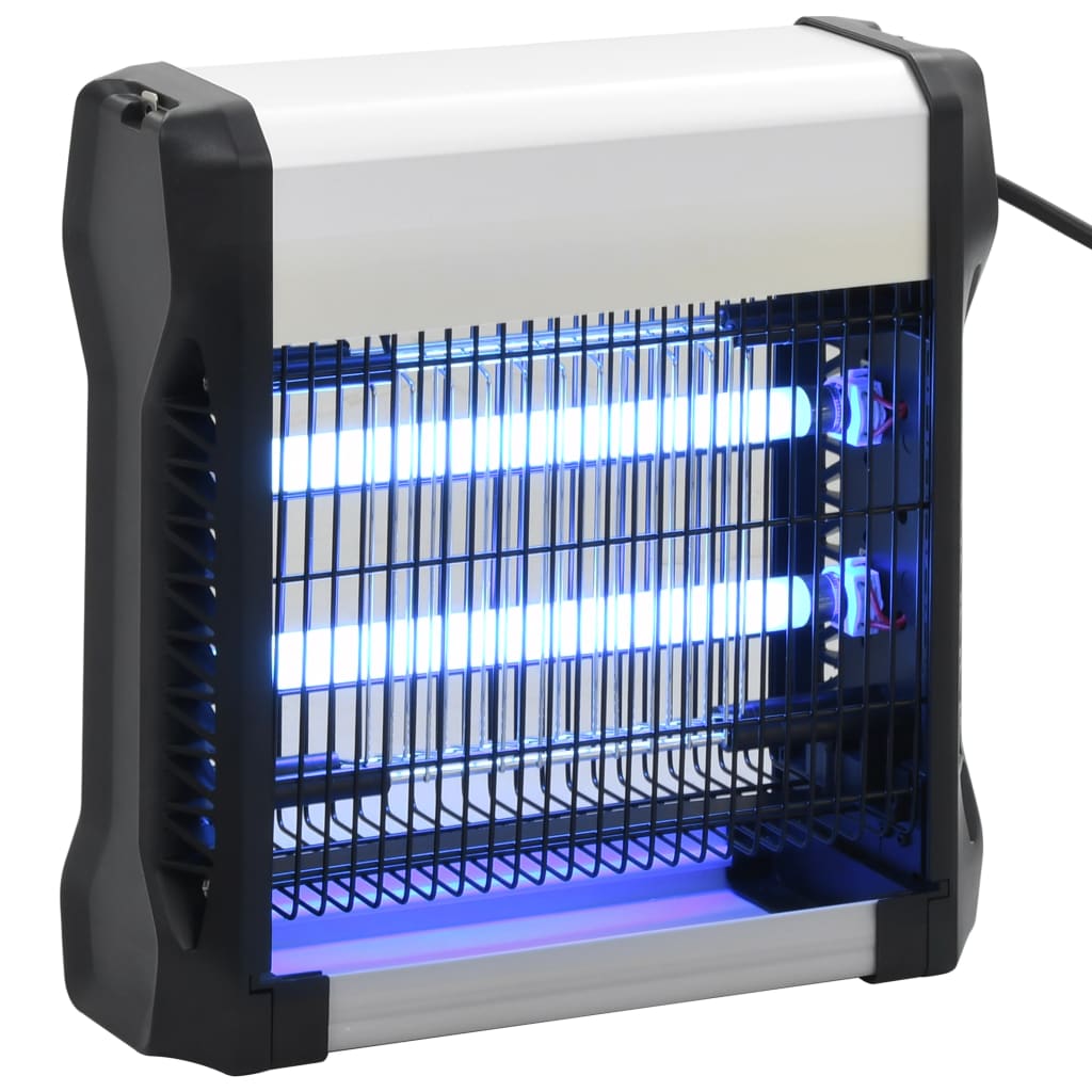 Vidaxl Vliegendendoder 12 W aluminium ABS Sort
