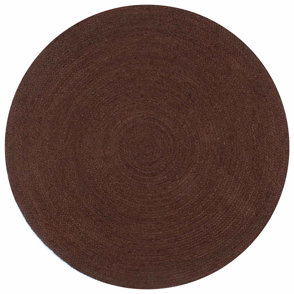 Vidaxl tæppe håndlavet omkring 150 cm jute brun