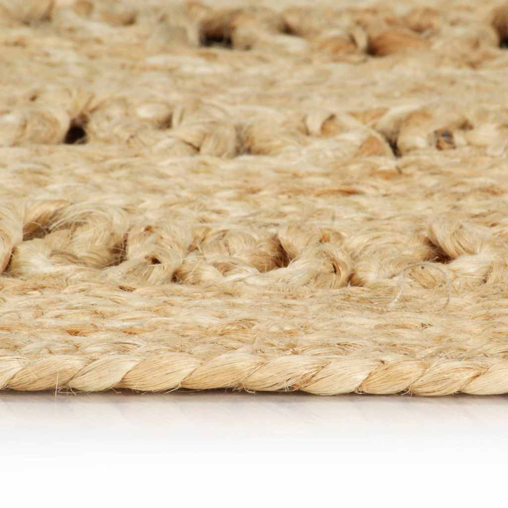 Vidaxl tæppe håndlavet 120 cm flettet jute