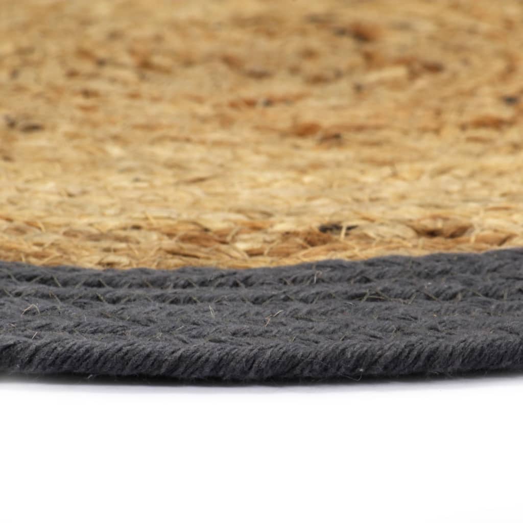 Vidaxl Placemats 6 St. 38 cm jute og bomuld selvfølgelig og antracit