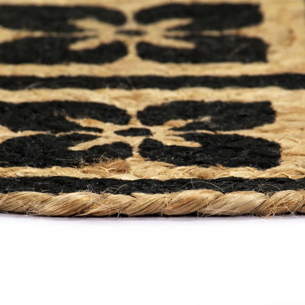 Vidaxl Placemats 4 stk runde 38 cm jute sort