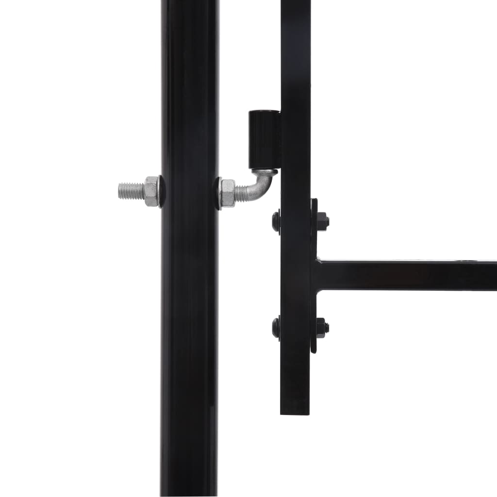 Vidaxl Gate 1,75x4 m sort stål