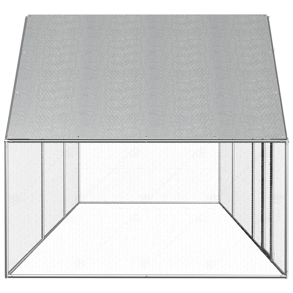 Vidaxl Chicken Run 6x2x2 M Galvaniseret stål