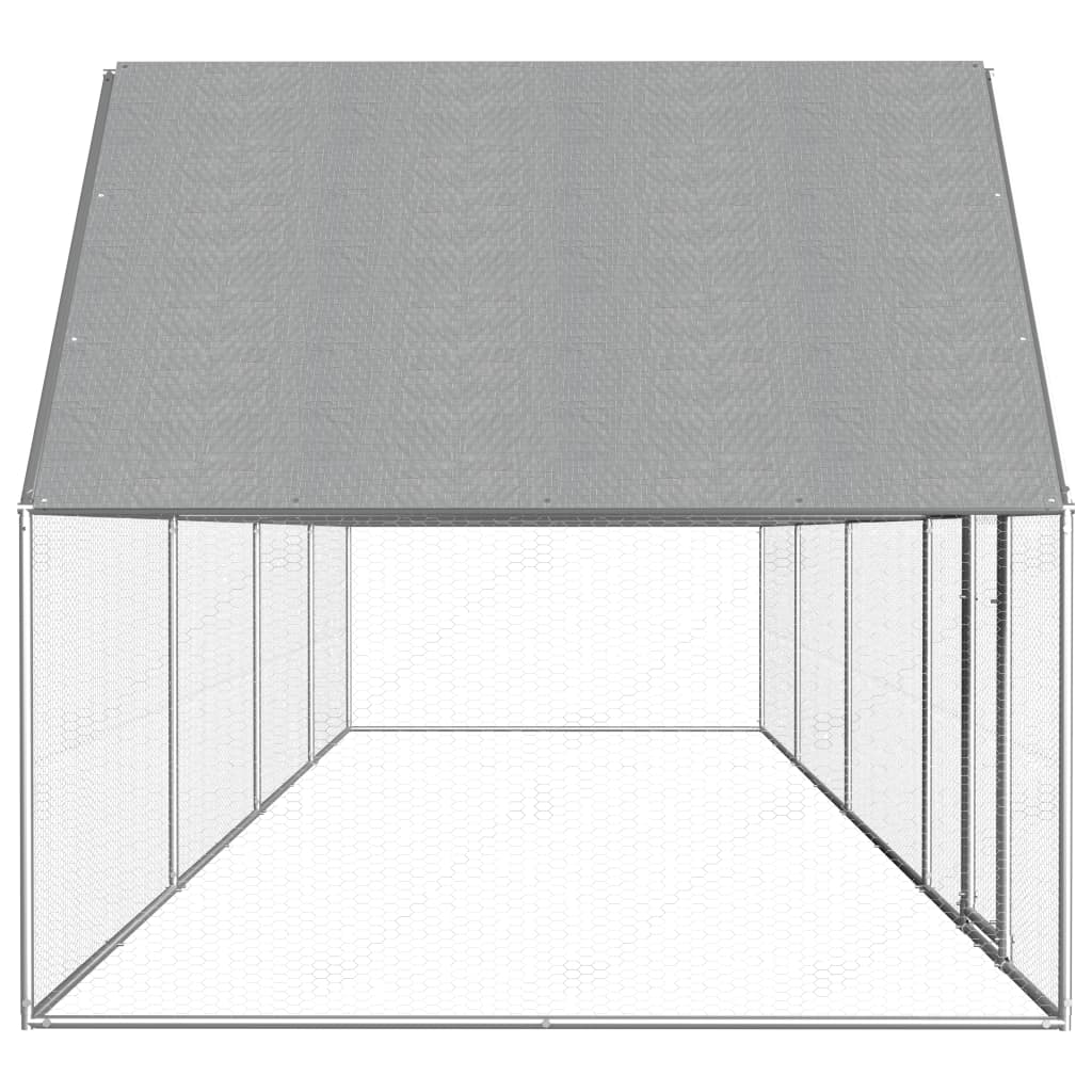 Vidaxl Chicken Run 8x2x2 M Galvaniseret stål