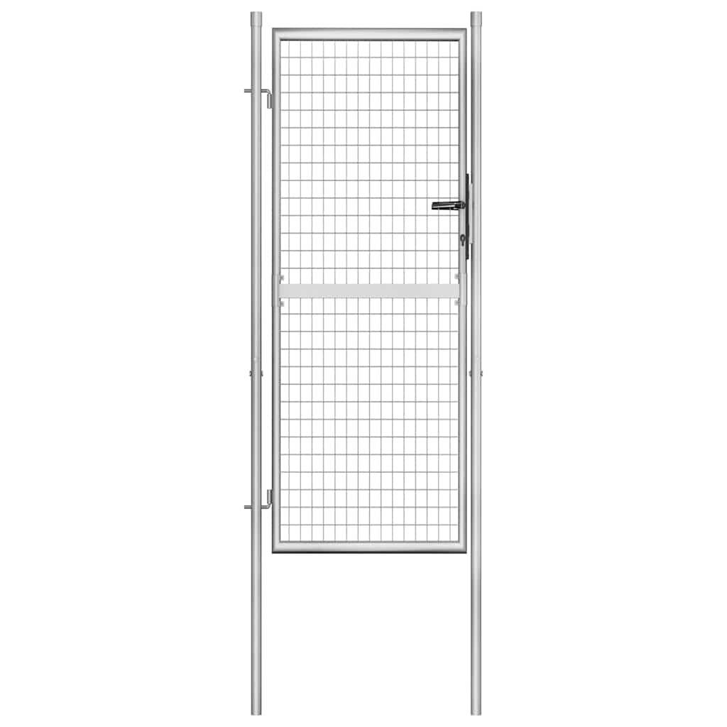 Vidaxl Port 105x250 cm galvaniseret stål sølvfarvet