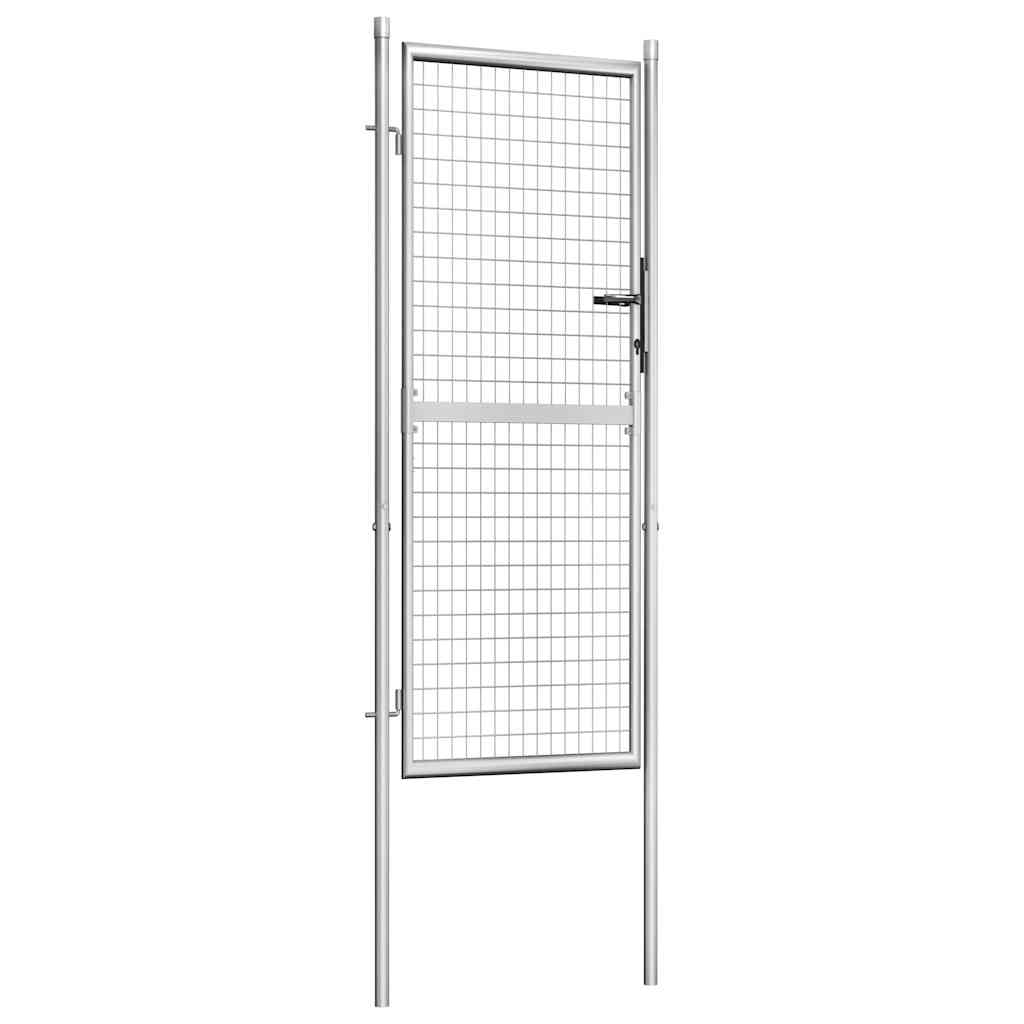 Vidaxl Port 105x250 cm galvaniseret stål sølvfarvet