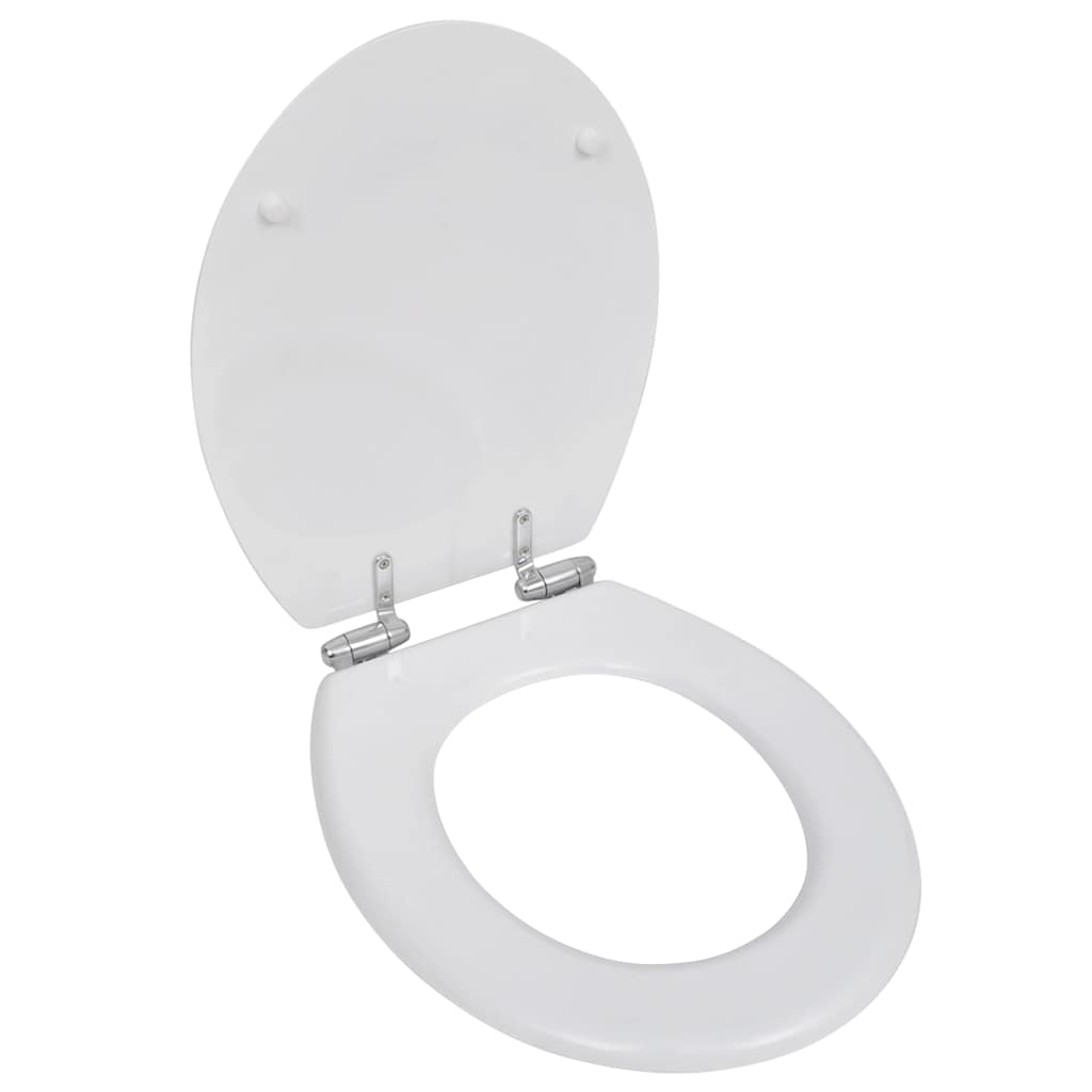VidaXL toiletsæde med soft-close låg 2 stk MDF hvid