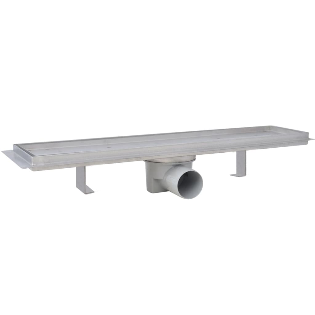Vidaxx bruseafløb 2 stk rektangulært 530x140 mm rustfrit stål