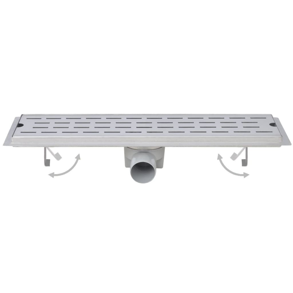 Vidaxl Bruserafløb 2 PC Rektangulær bølget 630x140 mm rustfrit stål