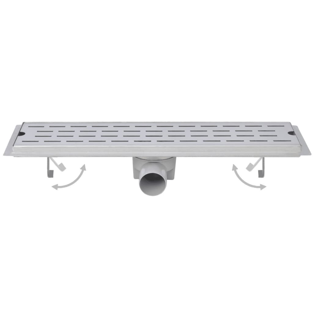 Vidaxl Bruser Drain 2 PC Rektangulær boble 1030x140mm rustfrit stål