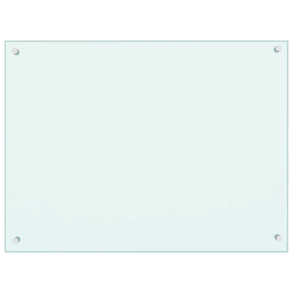 Vidaxl Splash Screen Kitchen 80x60 cm Tilled Glass White