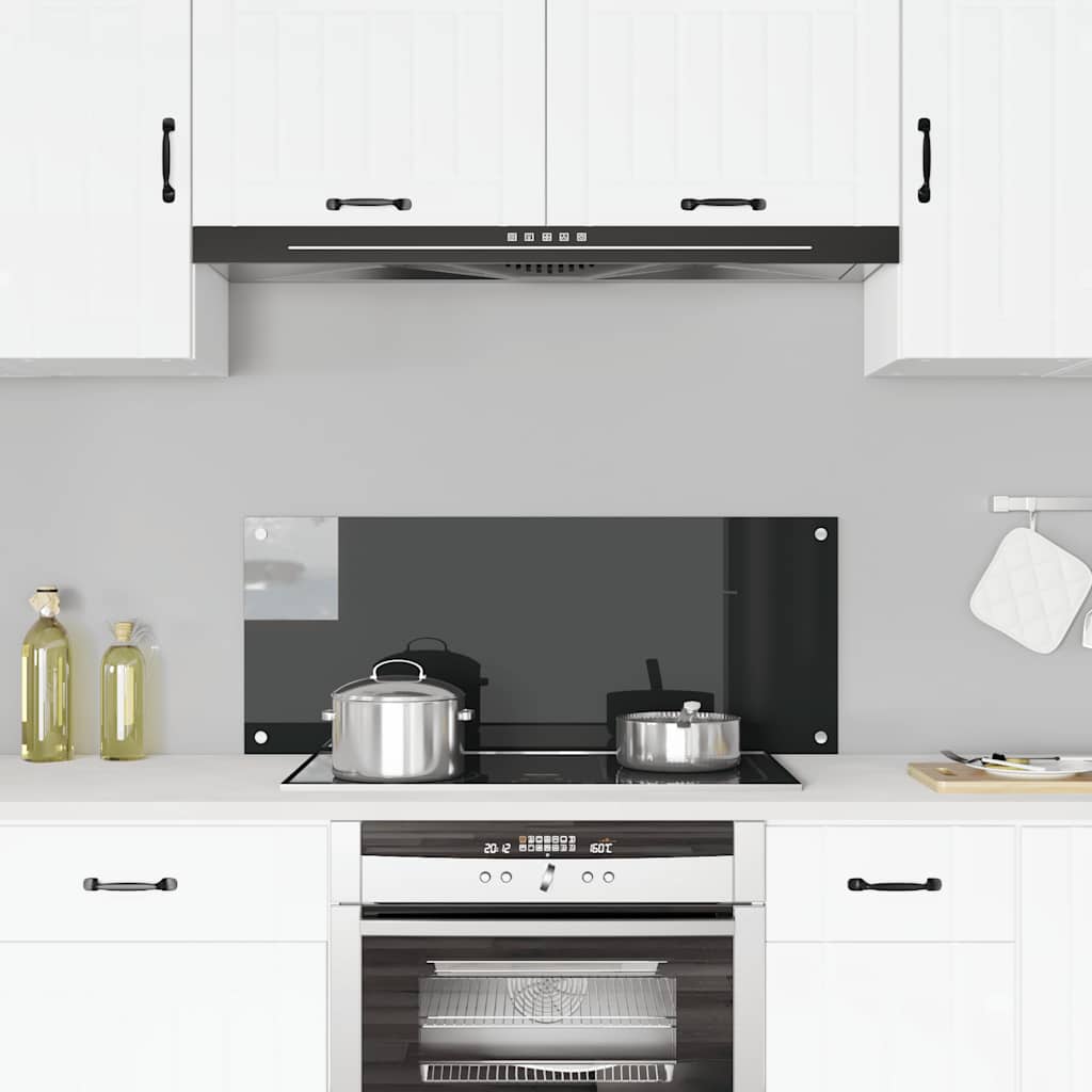 Vidaxl Splash Screen Kitchen 100x40 cm Termins glas sort