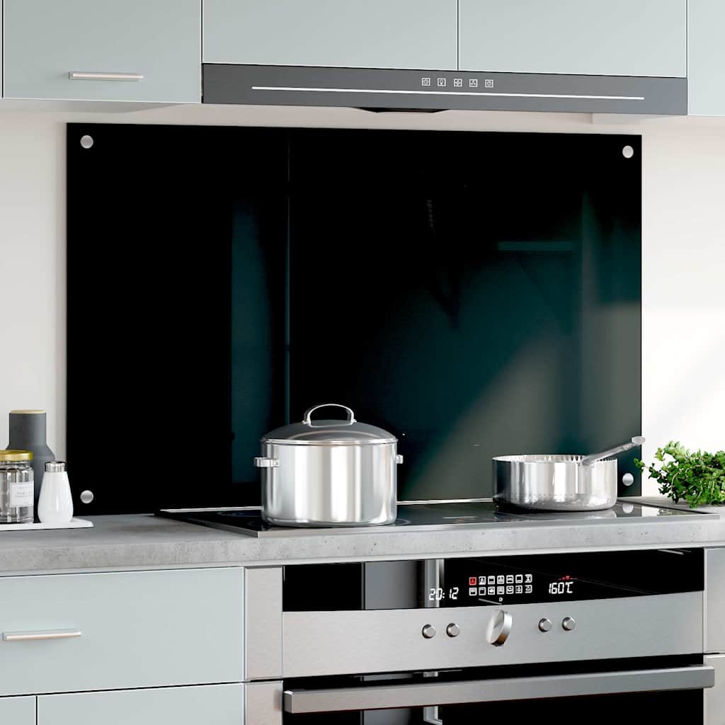 Vidaxl Splash Screen Kitchen 100x60 cm Termins glas sort