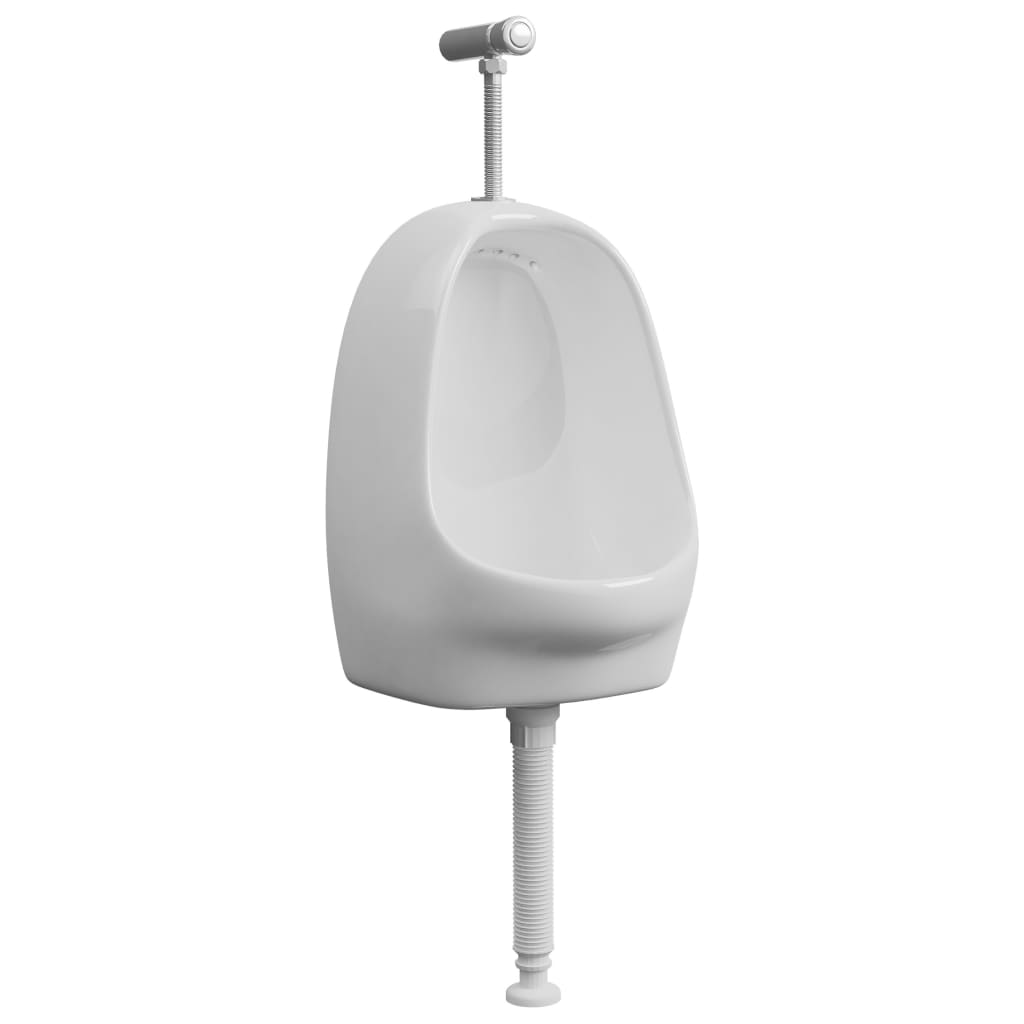 Vidaxl Wallurinoir med spiralventil keramisk hvid