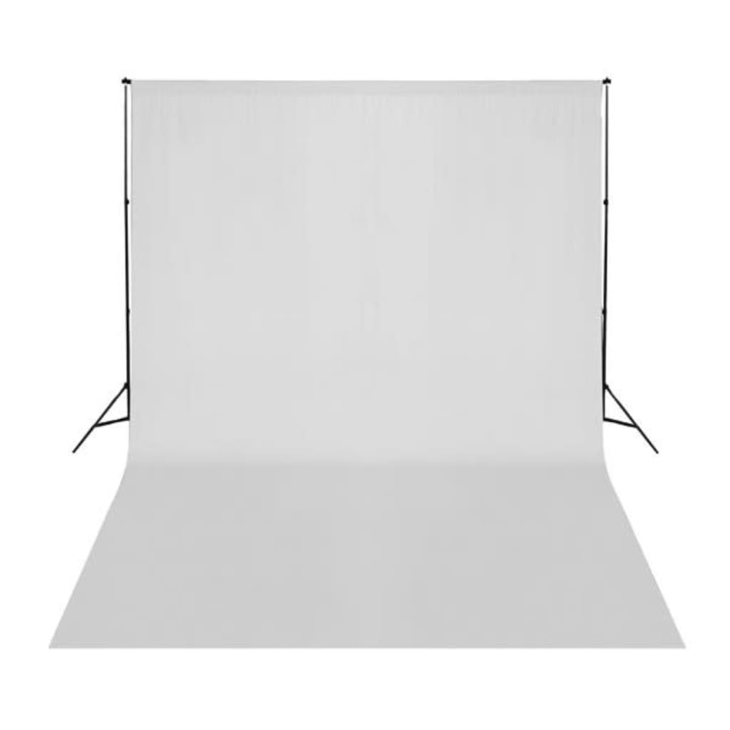 Vidaxx baggrund uden stativ 500x300 cm bomuld hvid