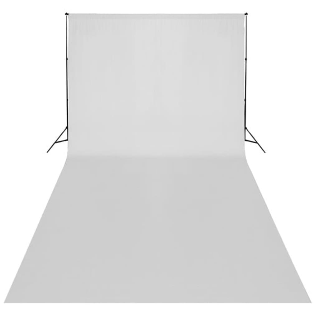 Vidaxx baggrund uden stativ 600x300 cm bomuld hvid