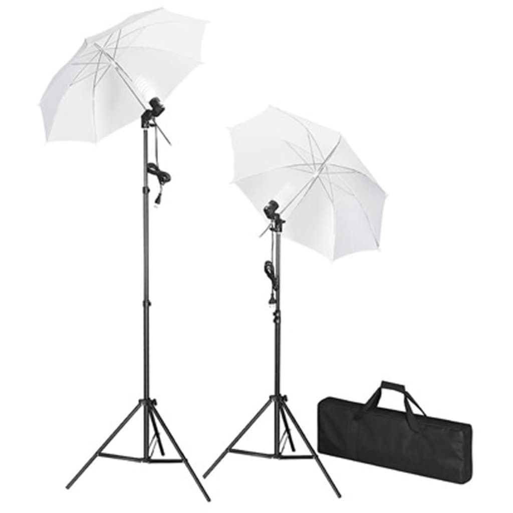 Vidaxx studiesæt med hvid baggrund og lamper 600x300 cm