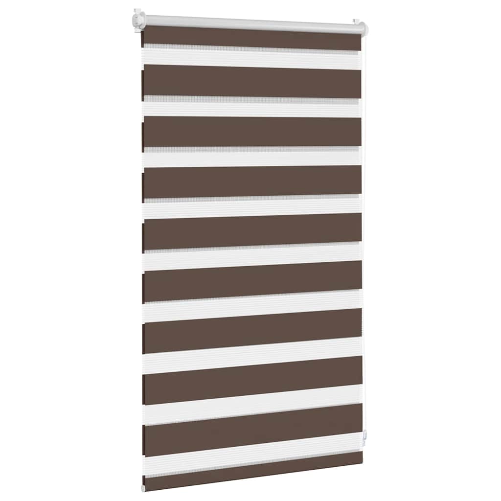 VidaXL zebra rullegardin 50,9x100 cm stofbredde 46,7 cm kaffebrun