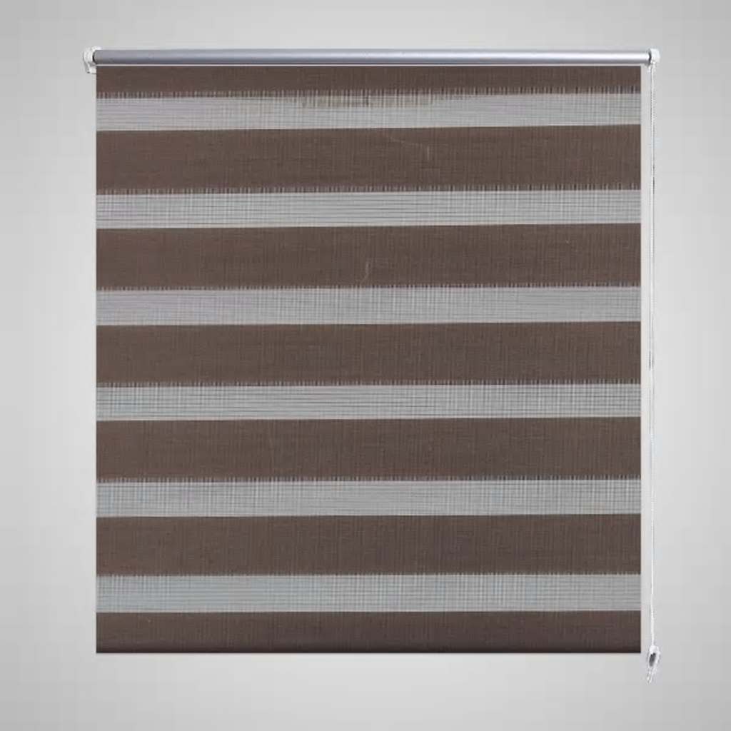VidaXL Duo Rullegardin 70x120cm Kaffebrun