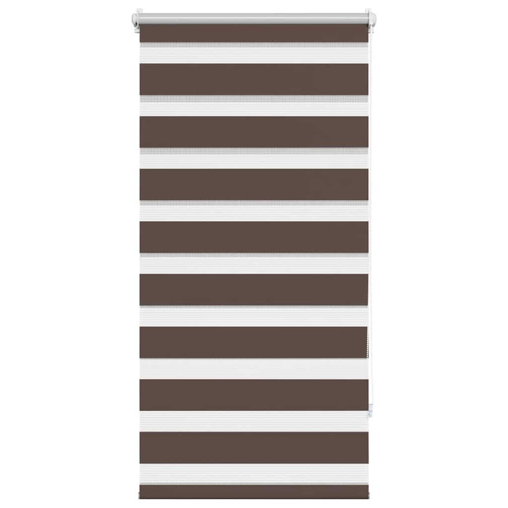 VidaXL zebra rullegardin 80,9 x 150 cm stofbredde 76,7 cm kaffebrun