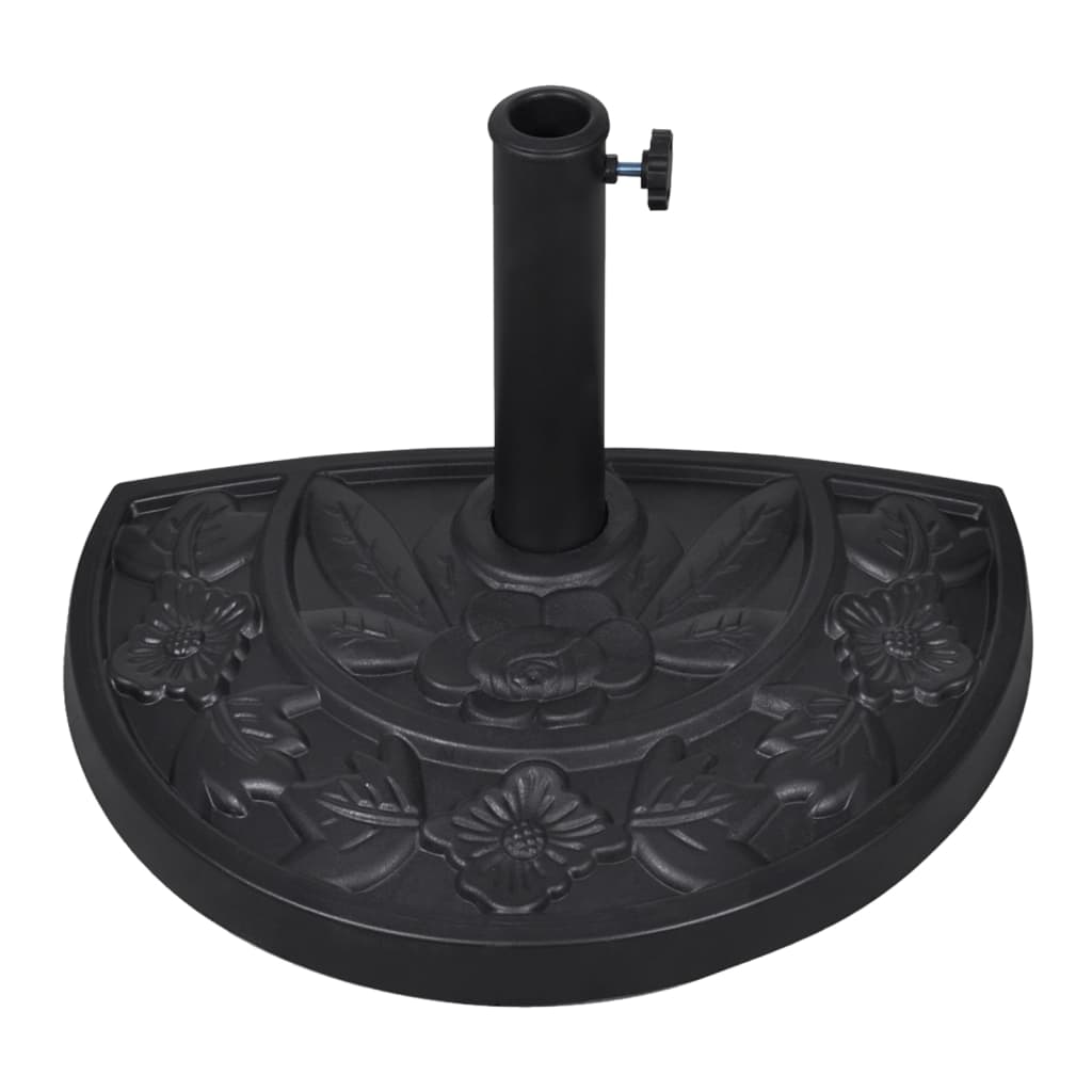 Vidaxl parasol base halvrund harpiks