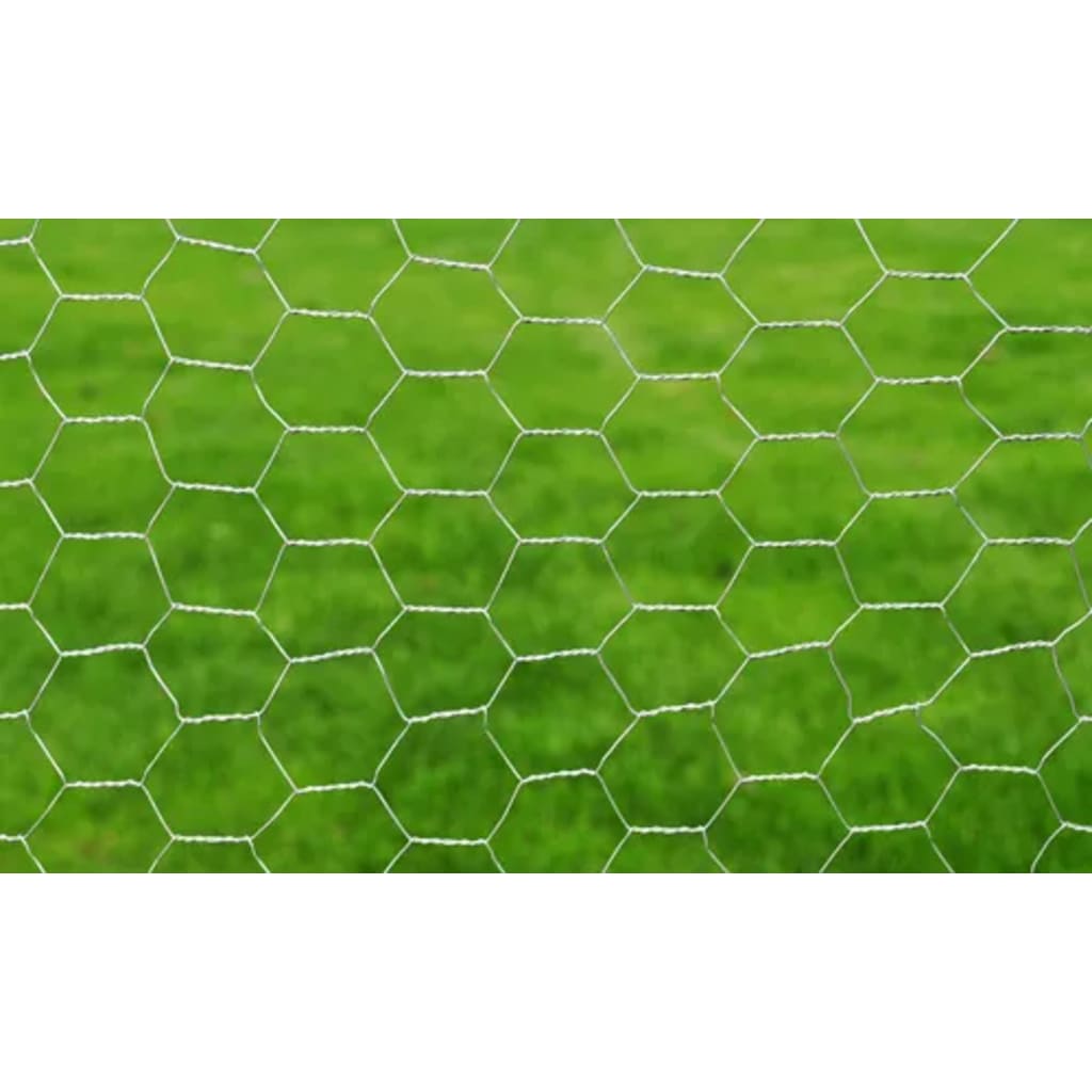 Vidaxl kyllingetråd 25x0,5 m galvaniseret stål sølvfarvet