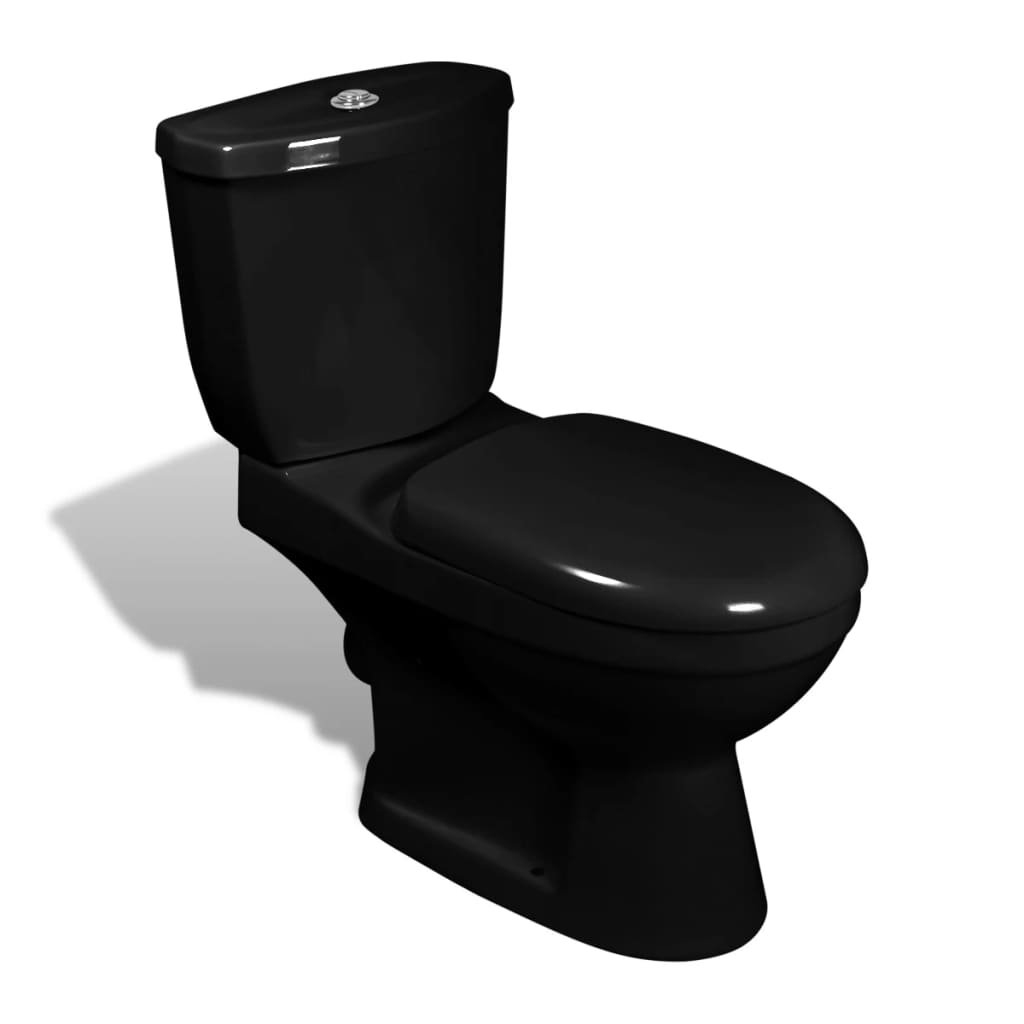 Vidaxl toilet med cistern sort