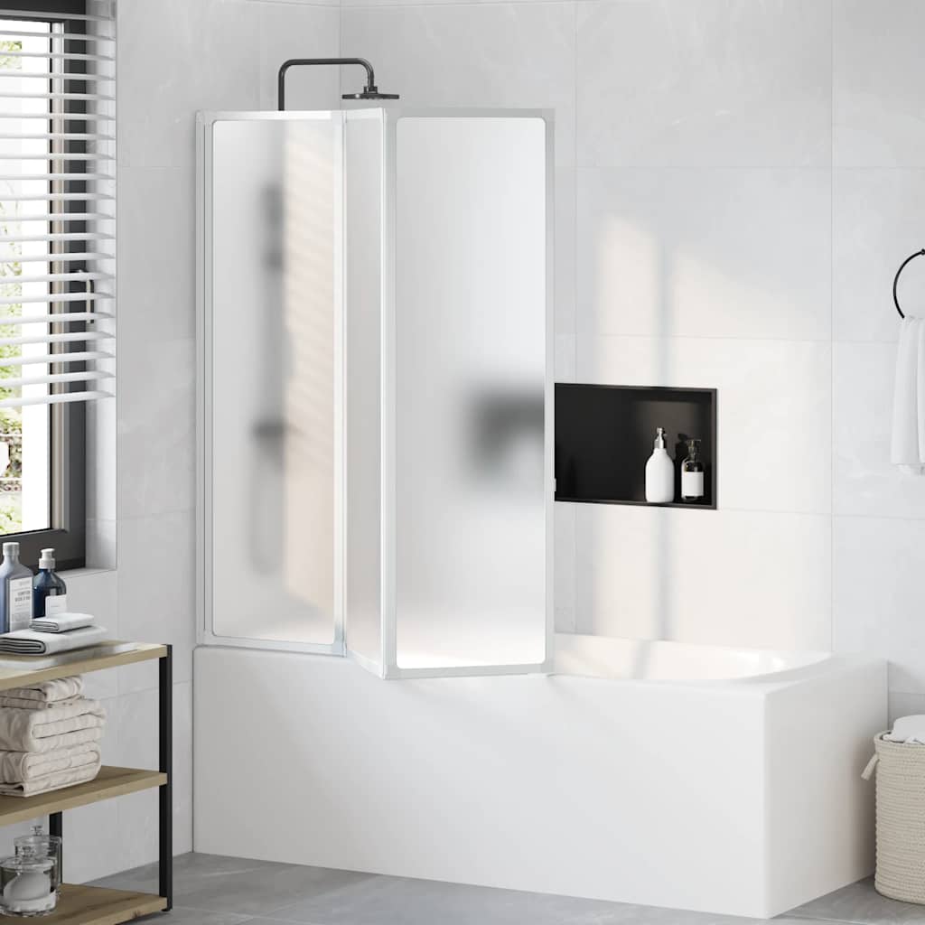 Vidaxl Bath Screen 3 Panels foldbar 141 x 132 cm
