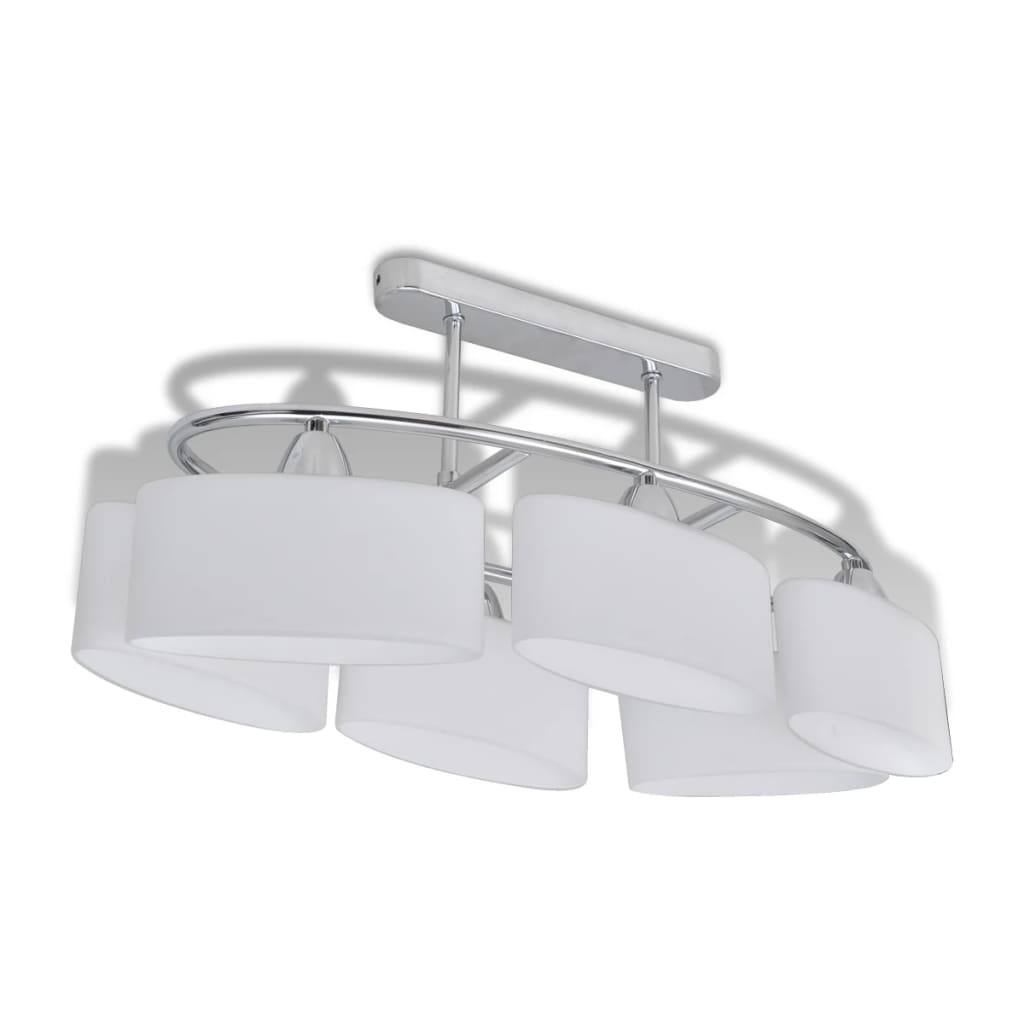 Vidaxl loftlampe med ellipse glashætter 6xe14