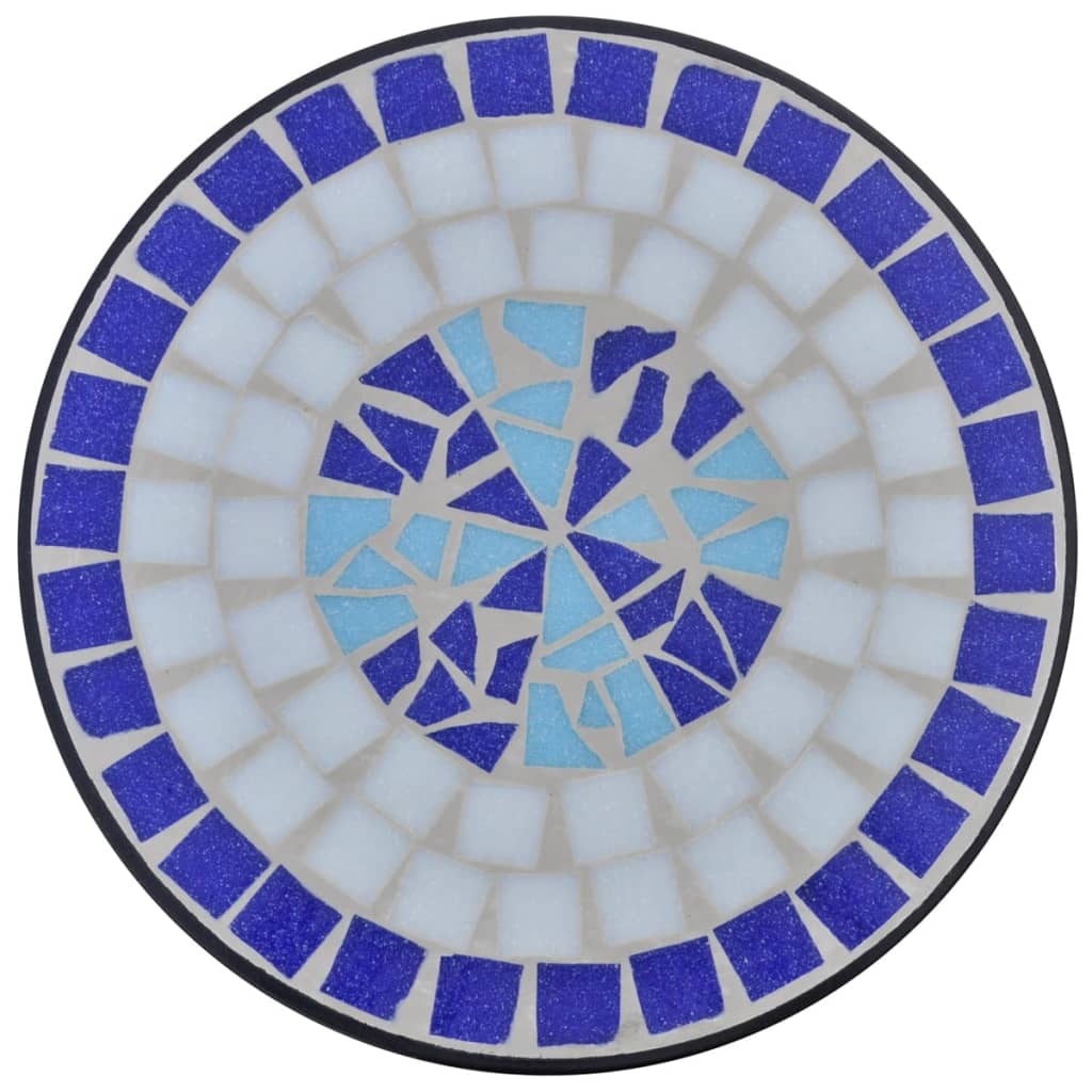 Vidaxl Bee Table Mosaic Blue and White