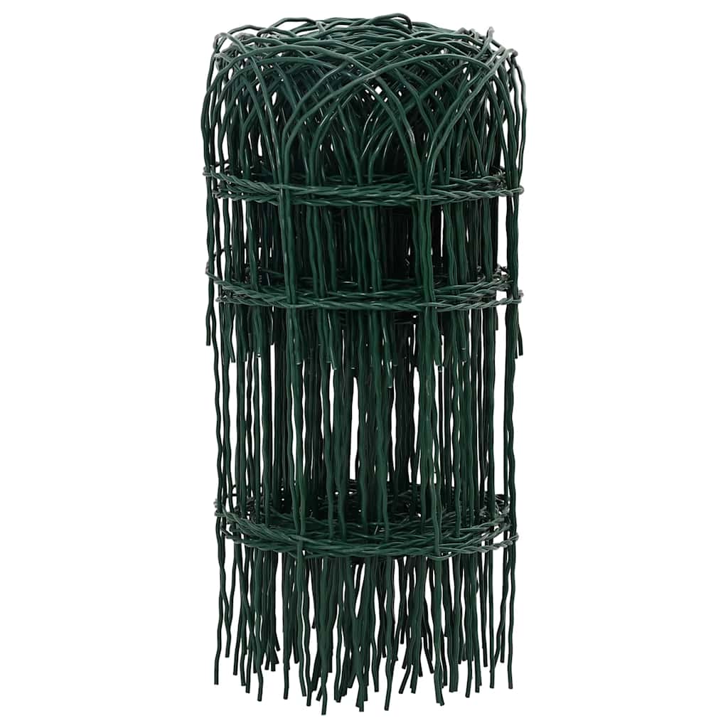 Vidaxl grænseparation 25x0,4 m pulver -belagt jern