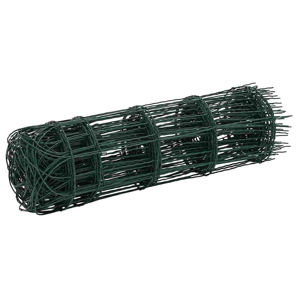 Vidaxl grænseparation 25x0,65 m pulver -belagt jern