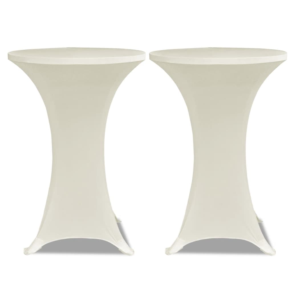 Vidaxl Stand Table Cover Stretch ø60cm creme (2 stykker)