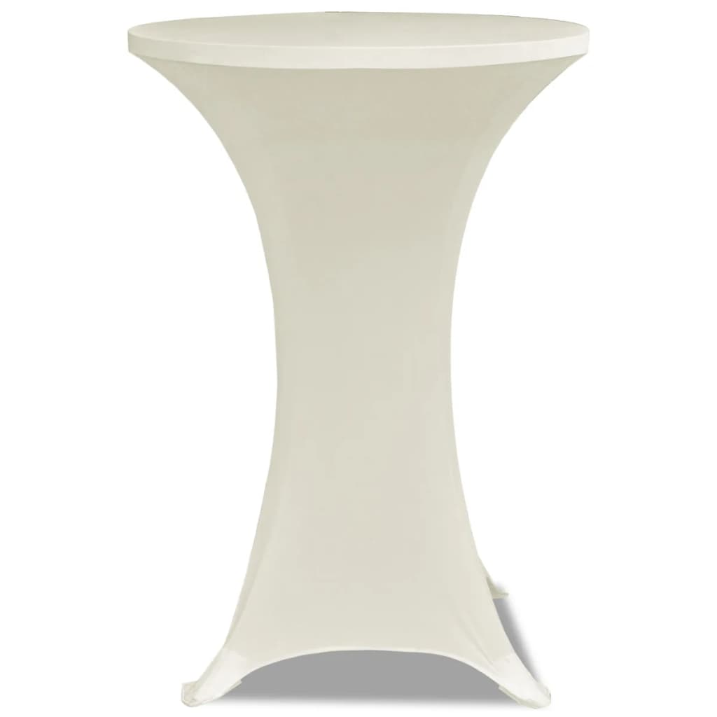 Vidaxl Stand Table Cover Stretch ø80cm creme (2 stykker)