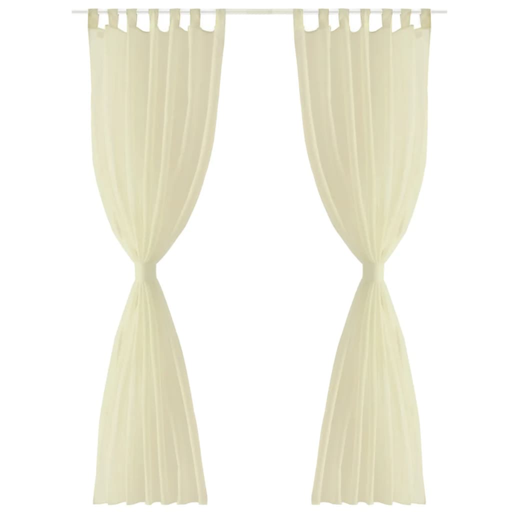 Vidaxl Curtain Cream 140x175 cm (2 stykker)