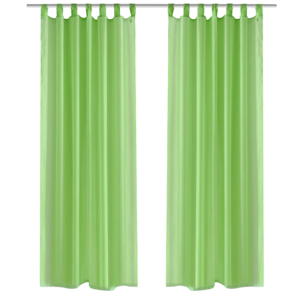 Vidaxl gardin Apple Green 140x175 cm (2 stykker)