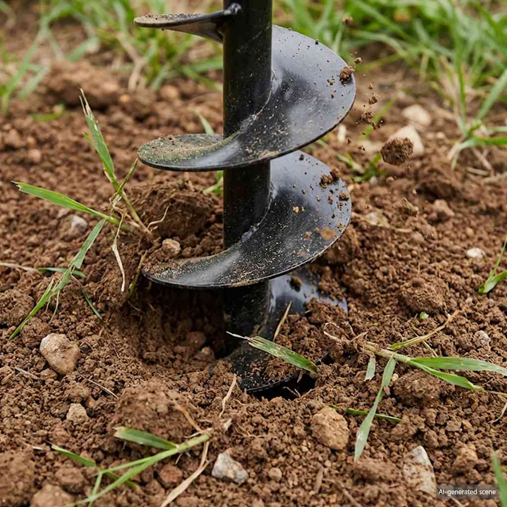 Vidaxl jordbor med håndtag 120 mm og udvidelser 9 m