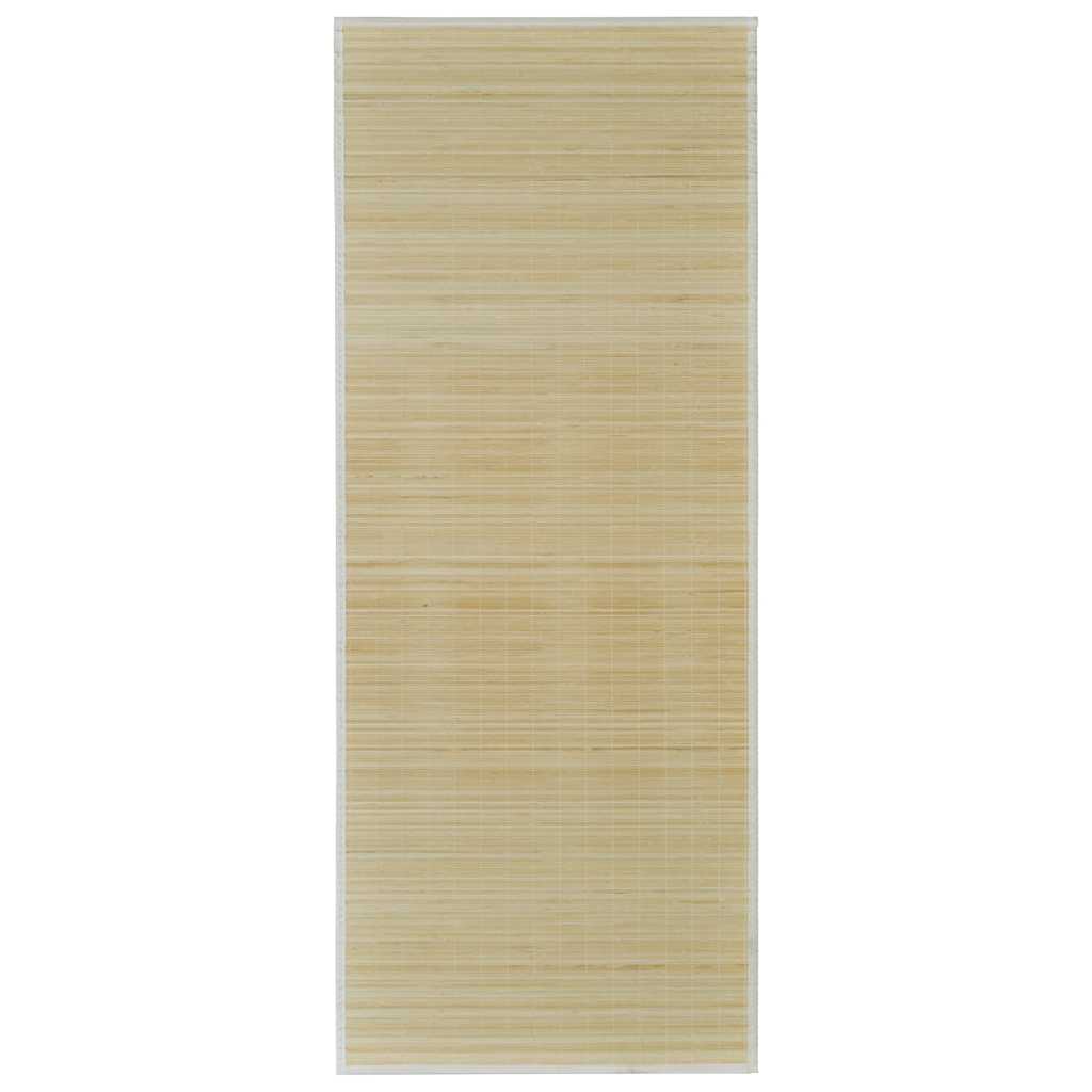 Vidaxl tæppe rektangulær 150x200 cm bambus naturlig