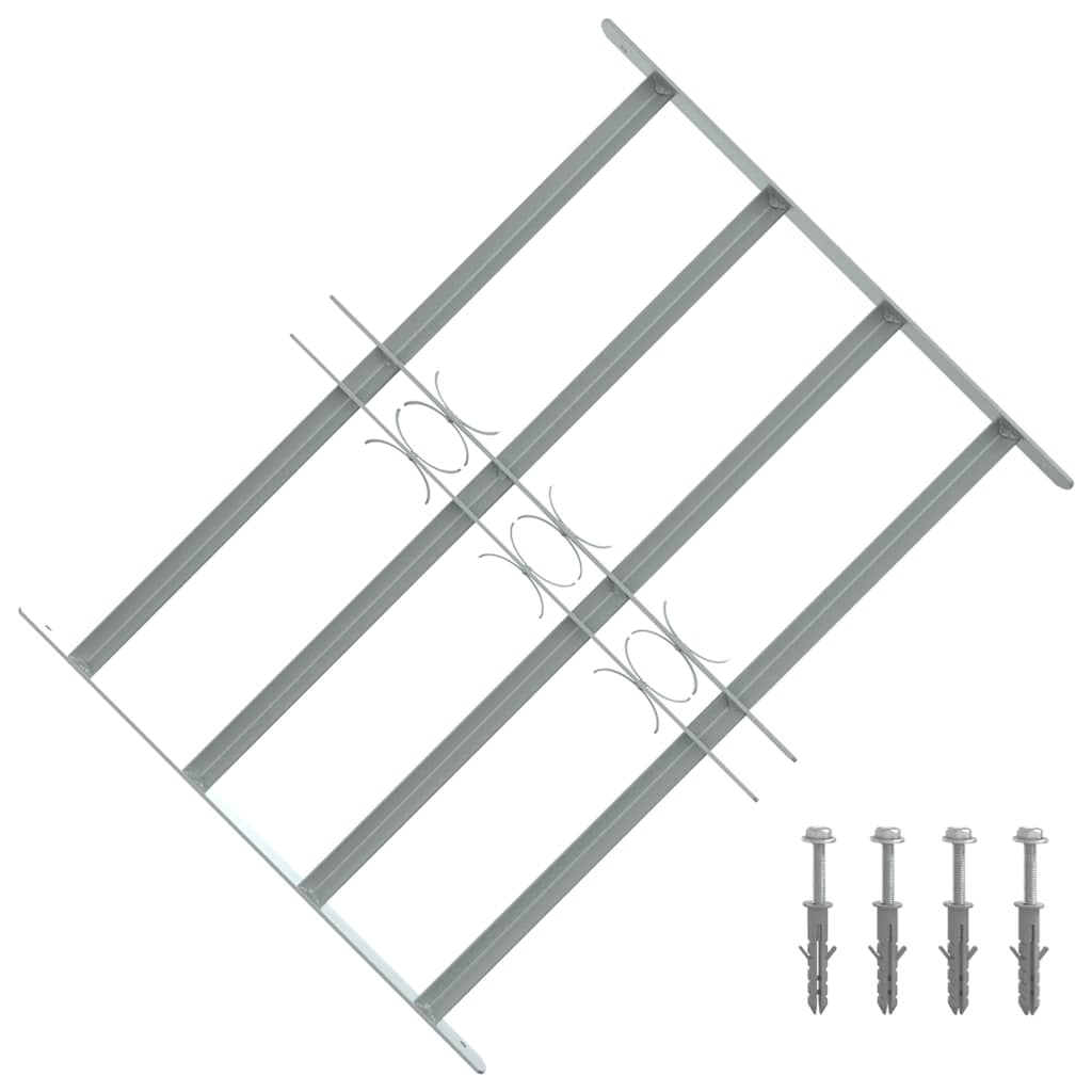Vidaxl Window Protection Justerbar med 4 tværstænger 500-650 mm