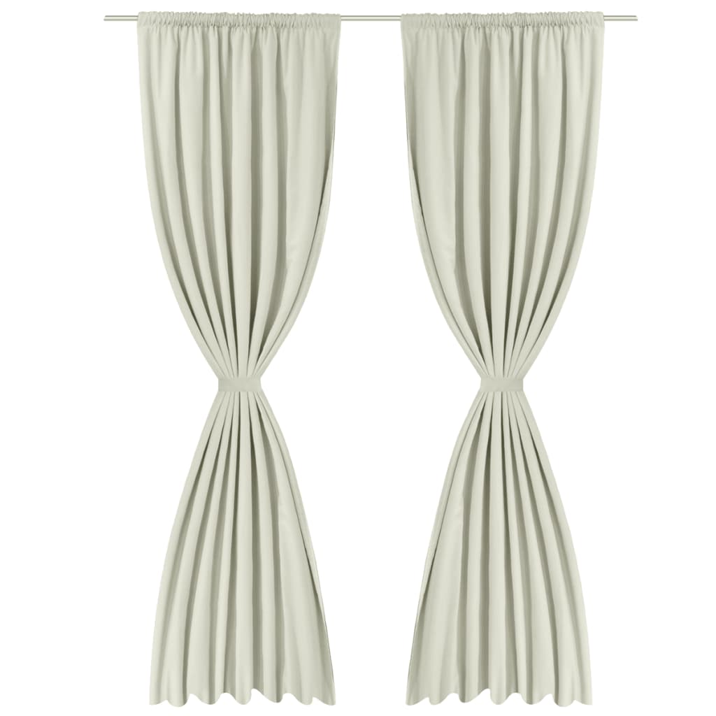 Vidaxl sorte gardiner dobbeltlag 140x245 cm creme