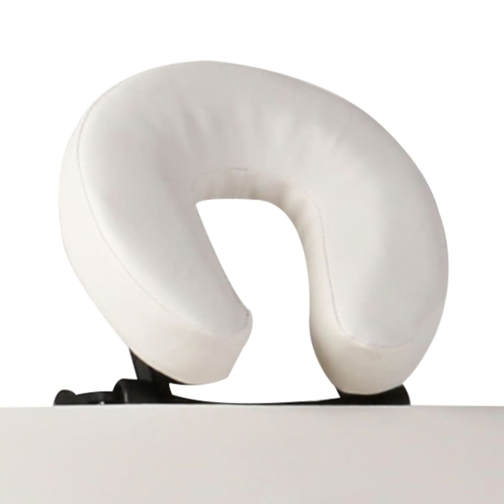Vidaxl massagebord med 2 zoner foldning af aluminiumsramme creme hvid