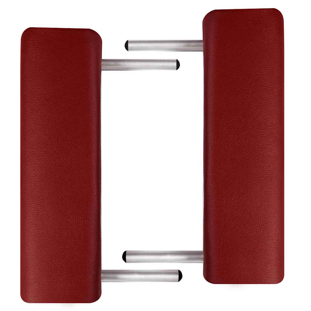 Vidaxl massagebord med 2 zoner foldende aluminiumsramme rød