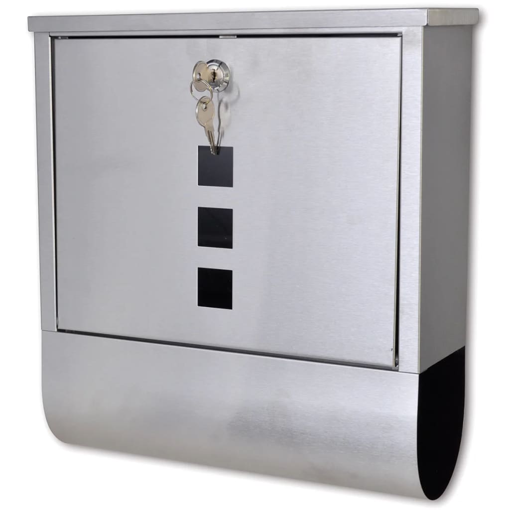 Vidaxl Letterbox rustfrit stål