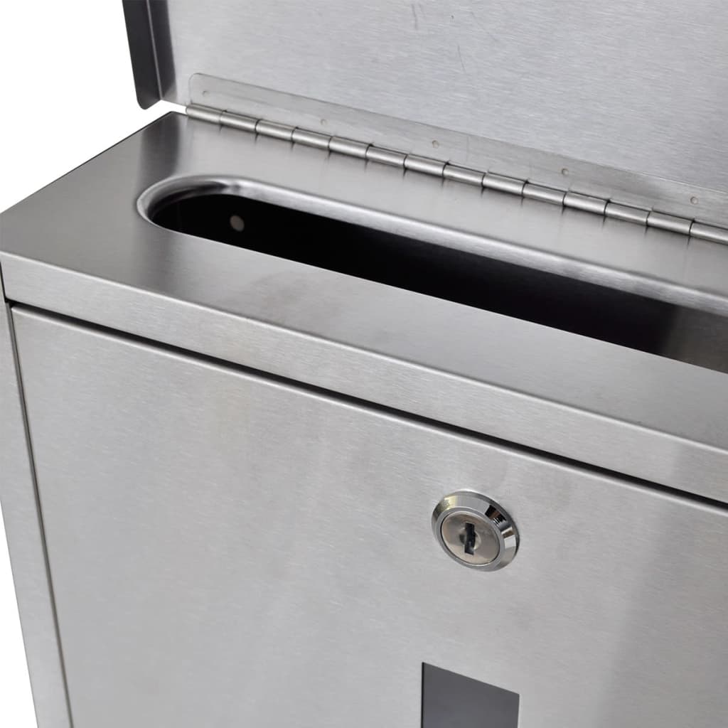 Vidaxl Letterbox rustfrit stål
