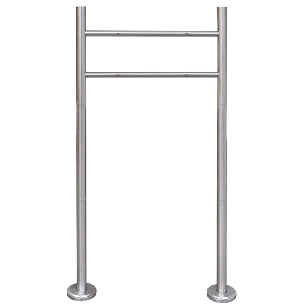 Vidaxl Letterbox Stand rustfrit stål