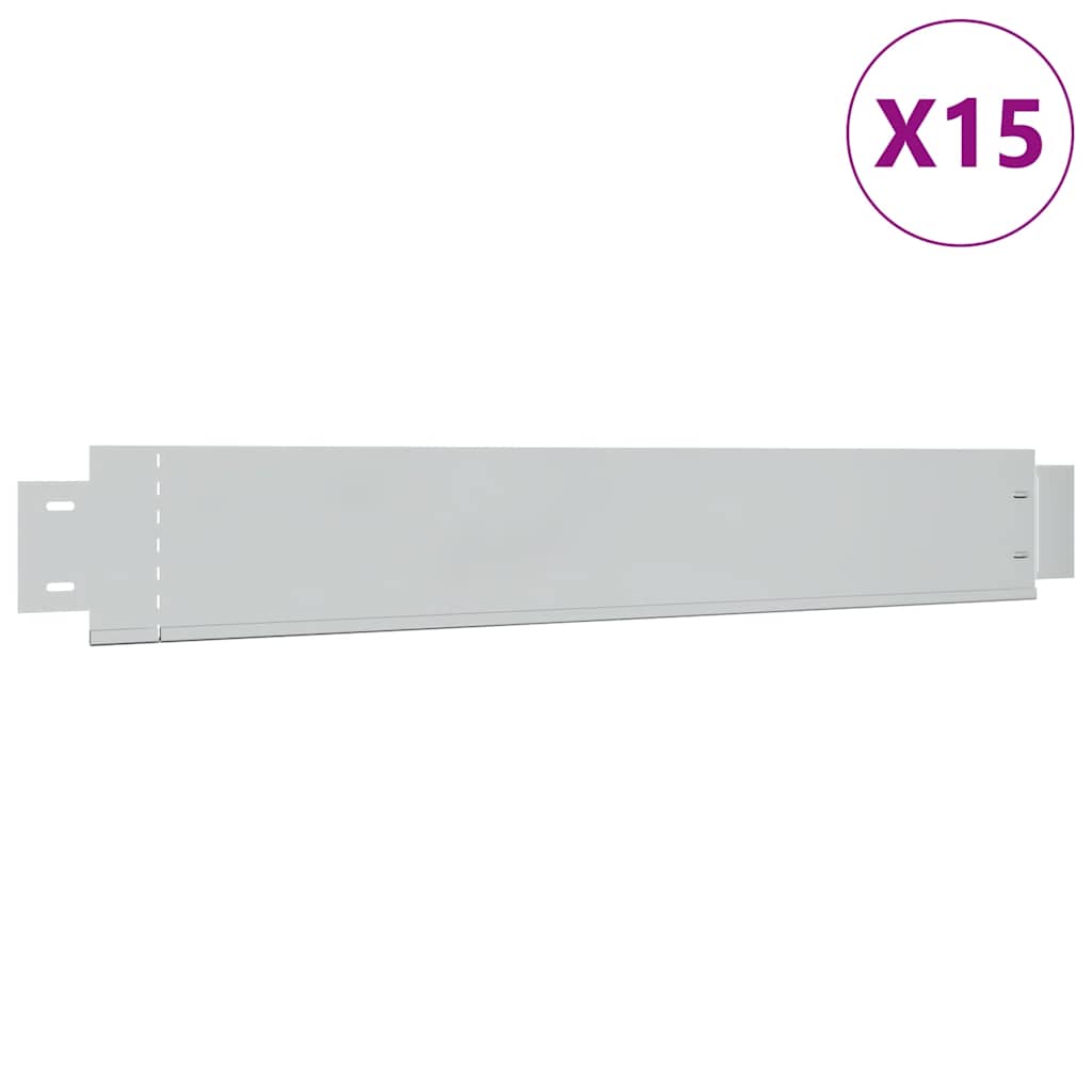 Vidaxx 15 stk græskant fleksibel 100x14 cm galvaniseret stål