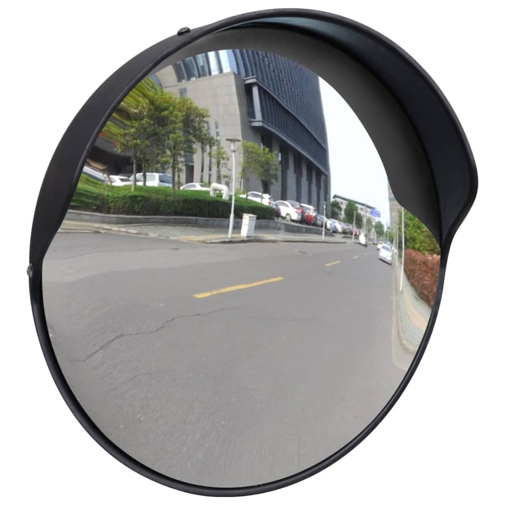 Vidaxl Traffic Mirror til udendørs 30 cm pc plast sort sort